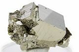 Gleaming Striated Cubic Pyrite Cluster - Peru #341538-1